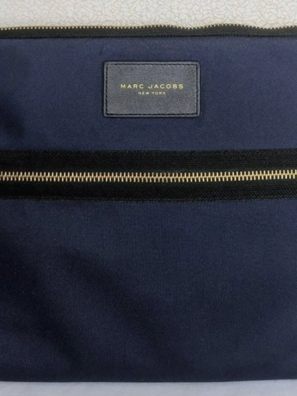 Marc Jacobs Nylon Laptop Sleeve Bag Pouch Blue Black